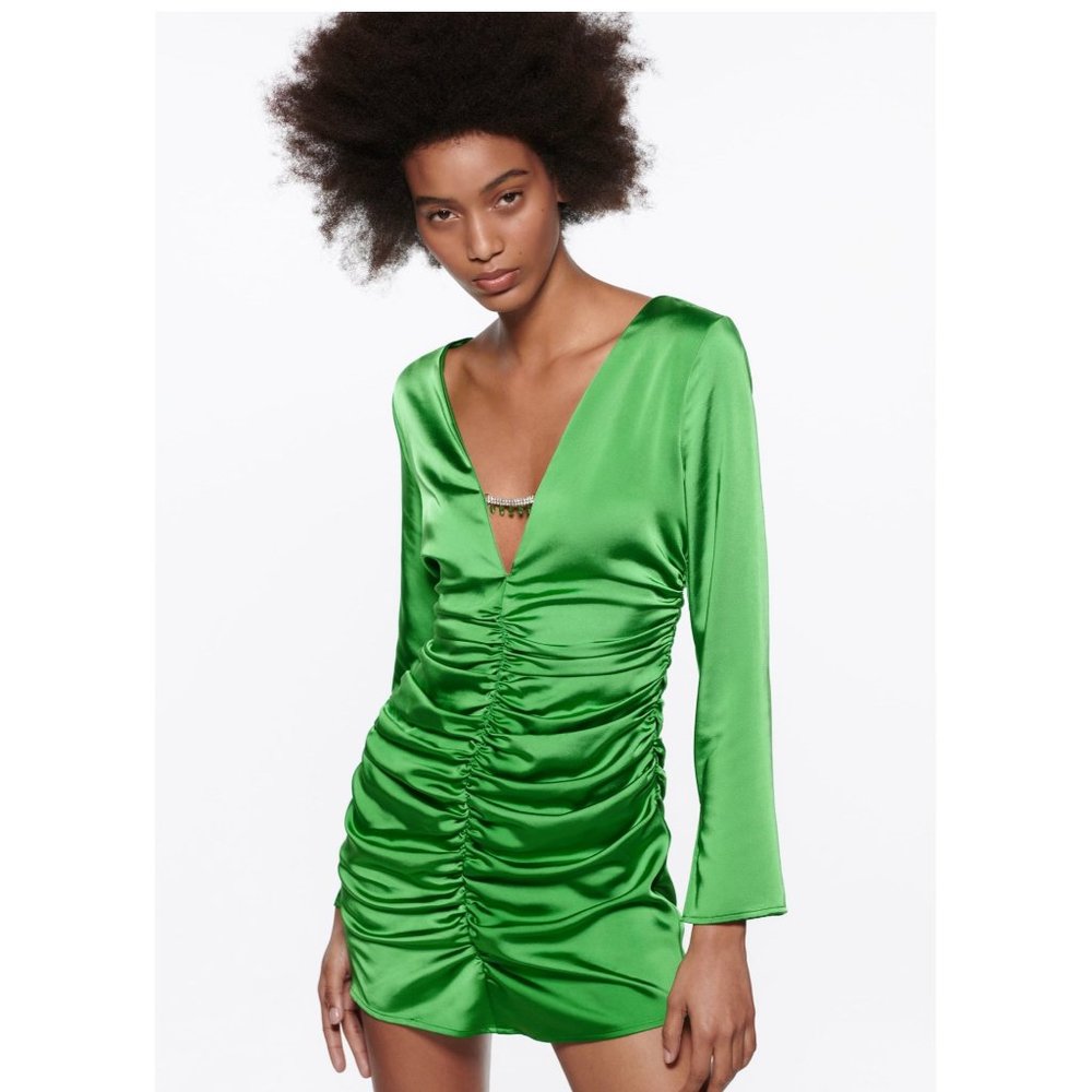 Zara Jewel Draped Dress  NWT Size S🍀